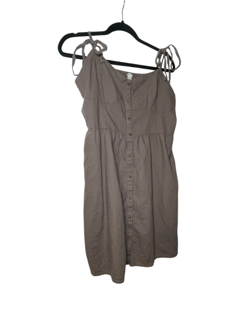 Aerie Tie Shoulder Corset Sundress Boho Linen Button Front Cottagecore Size XL - Picture 8 of 13